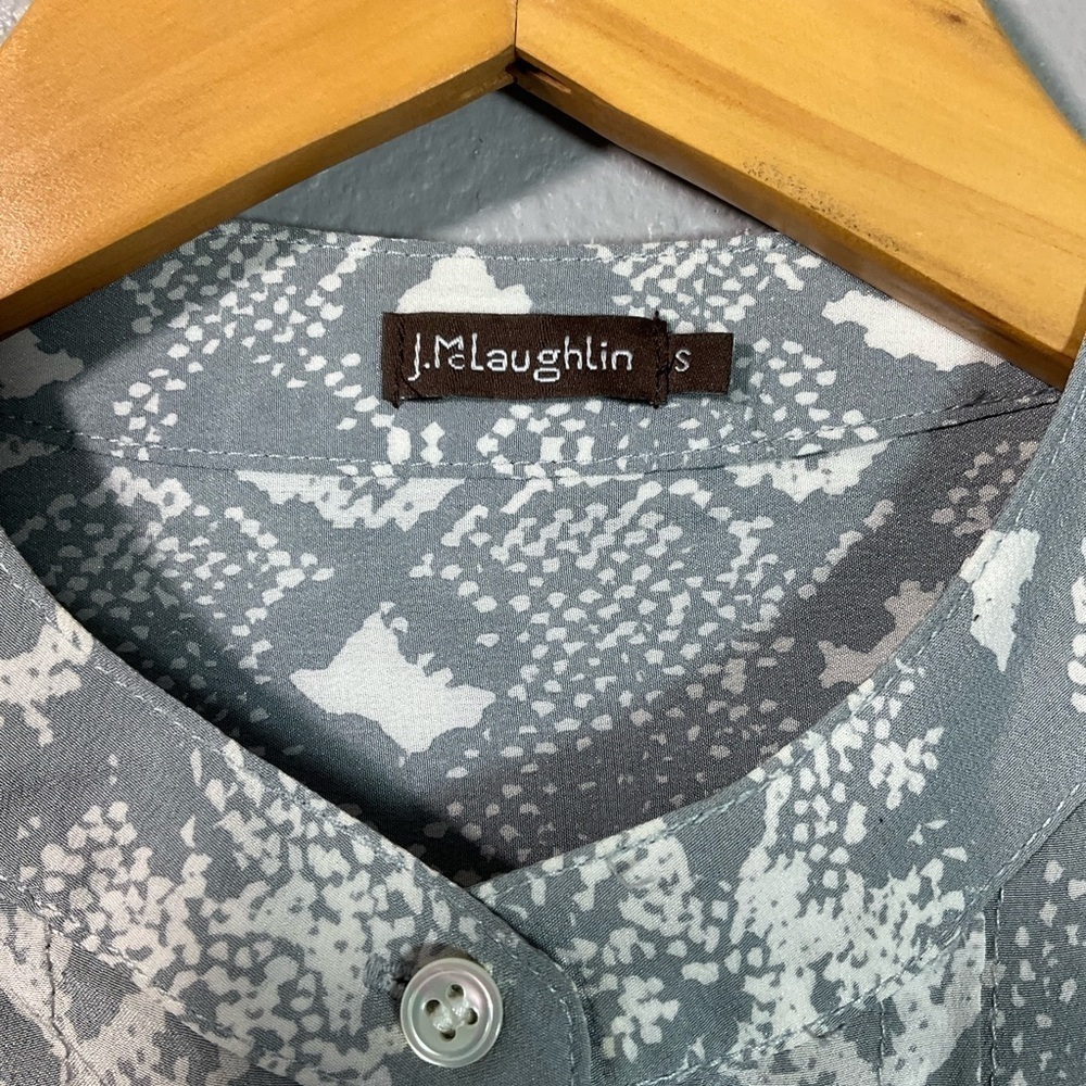 J.MCLAUGHLIN LOIS SILK-BLEND BLOUSE SIZE SMALL T42 - Picture 4 of 11
